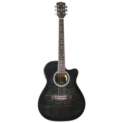 Violão Eletro Acústico Rajado | Preto Rajado | Mini Jumbo