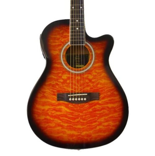 Violão Eletro Acústico Rajado | Tricolor | Mini Jumbo