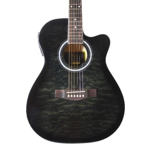 Violão Eletro Acústico Rajado | Preto Rajado | Mini Jumbo