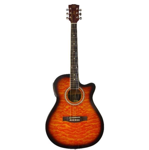 Violão Eletro Acústico Rajado | Tricolor | Mini Jumbo